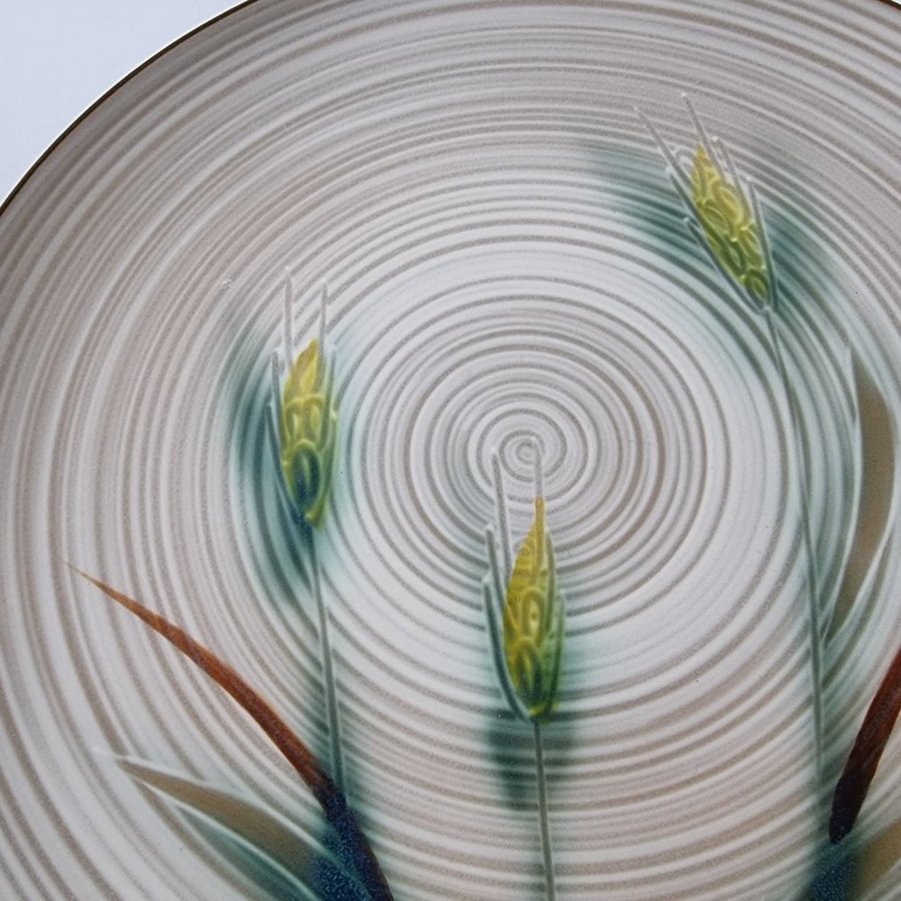 Vintage 1960s Fancrest Ware MUGI WHEAT Plate 26 cm Japan - Picture 2 of 7